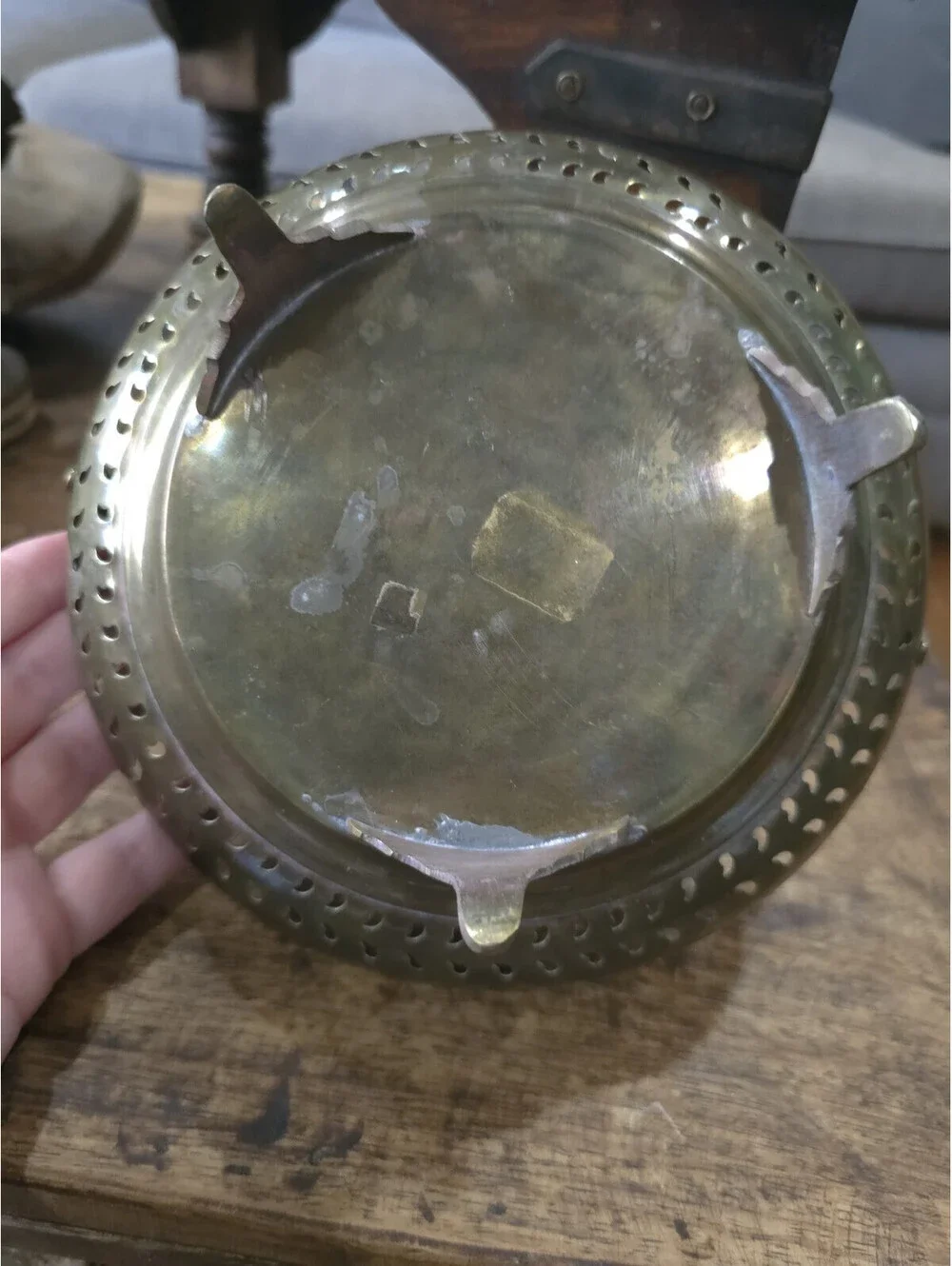 Vintage Brass basket, fruit basket